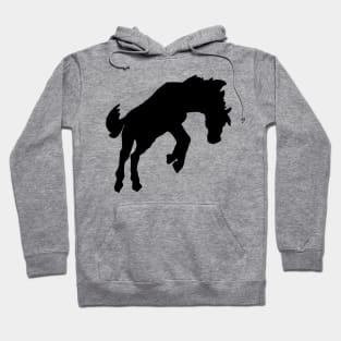 bucking horse black Hoodie